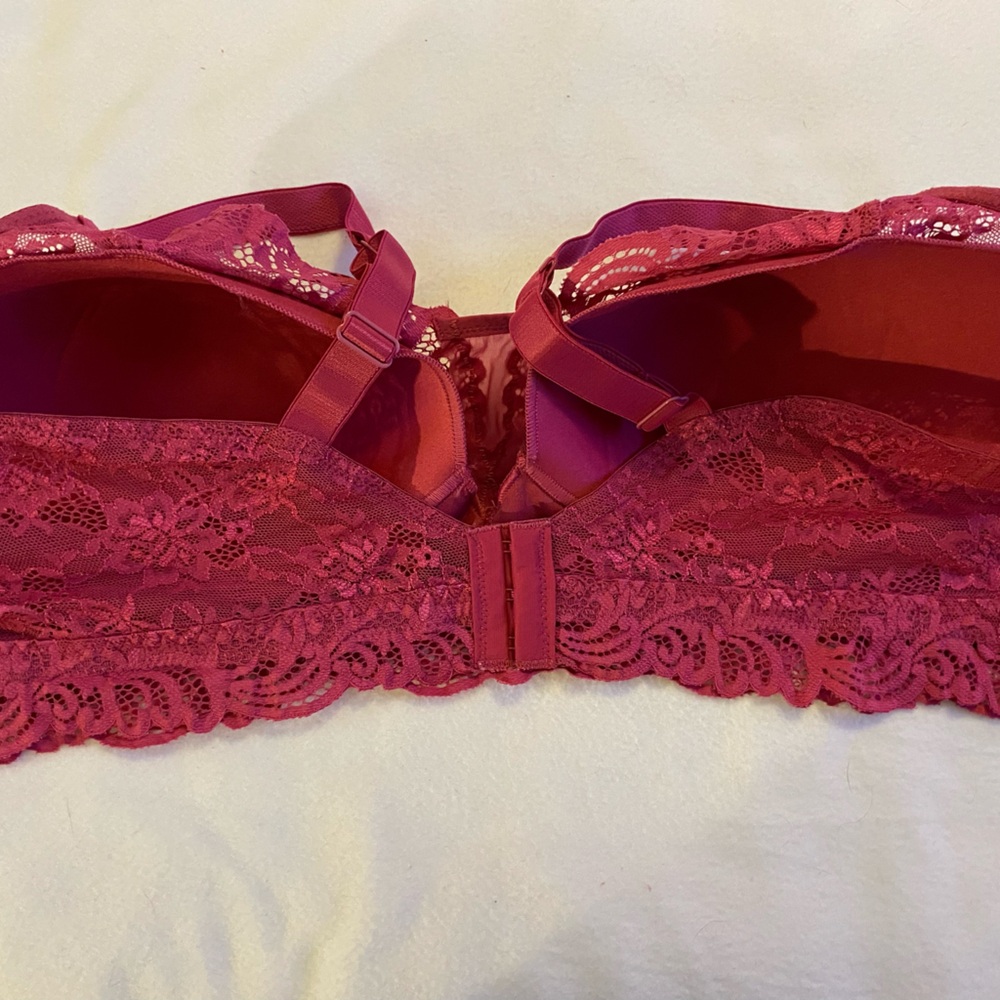 Bali Floral Lace Bra in Rich Pink - Picture 3 of 3